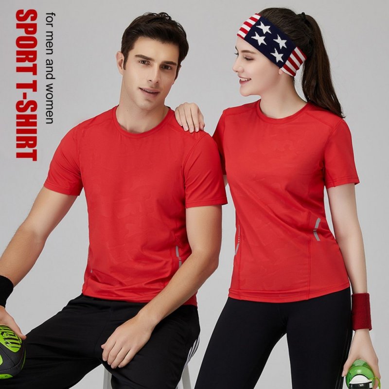 Men Women Sport T-Shirt Short Sleeve O Neck Shirts for Running Workout Hiking Outdoor