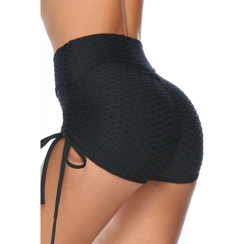 Black Butt Lifting High Waist Yoga Shorts